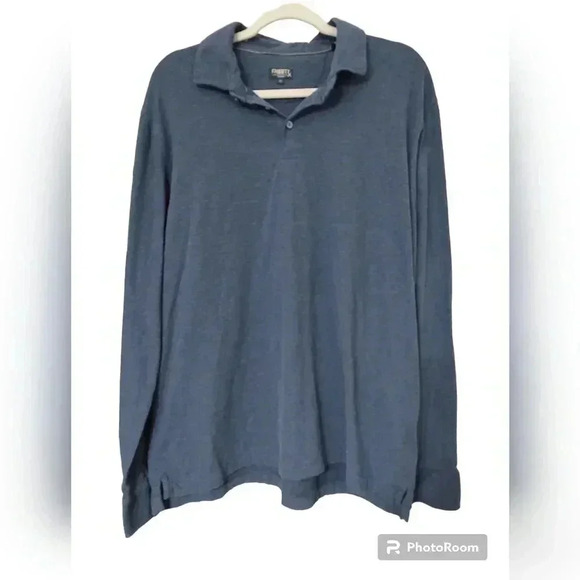 Faherty Reserve long sleeve cotton polo - Picture 1 of 4